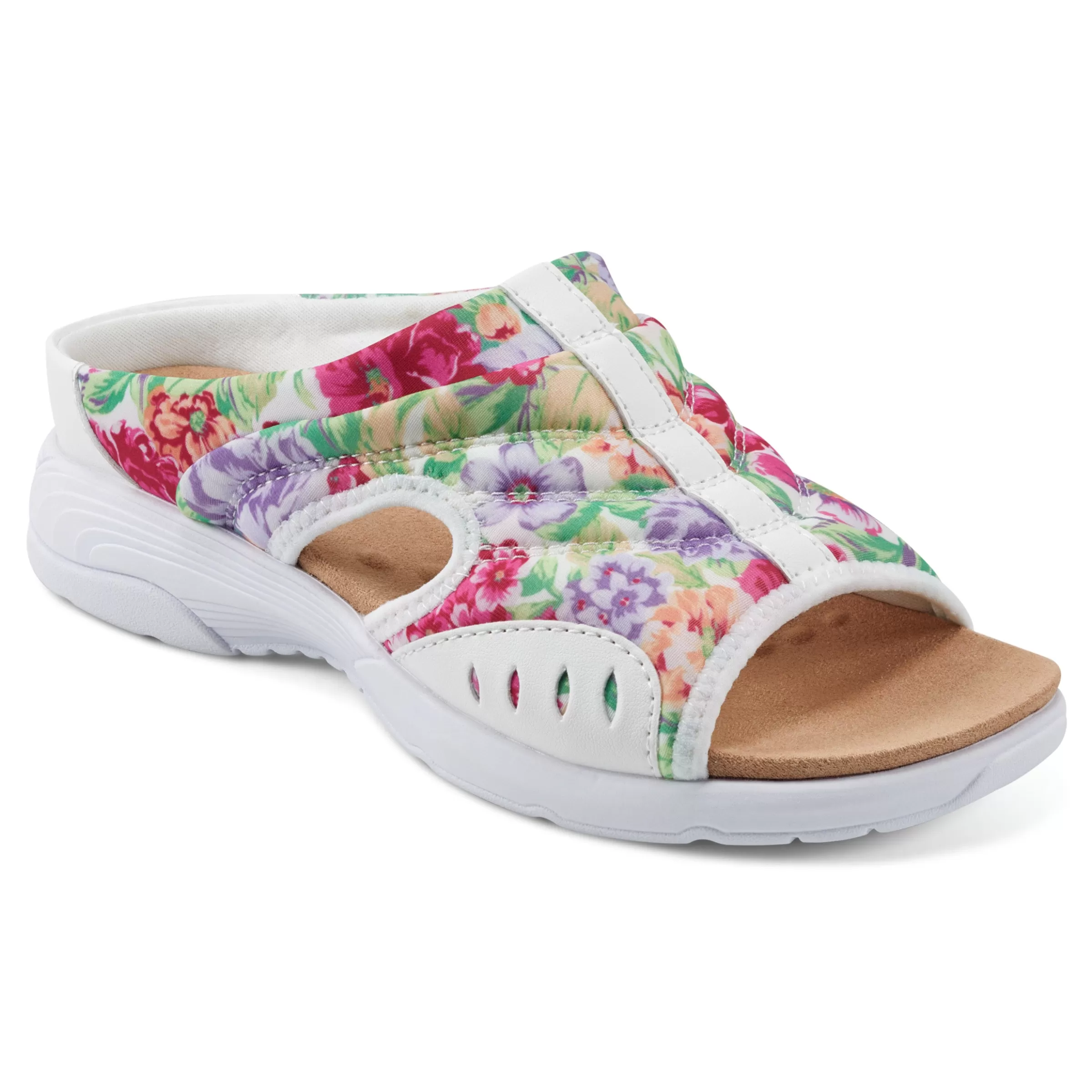 Traciee | Casual-Easy Spirit Traciee Slip On Sandals White Floral