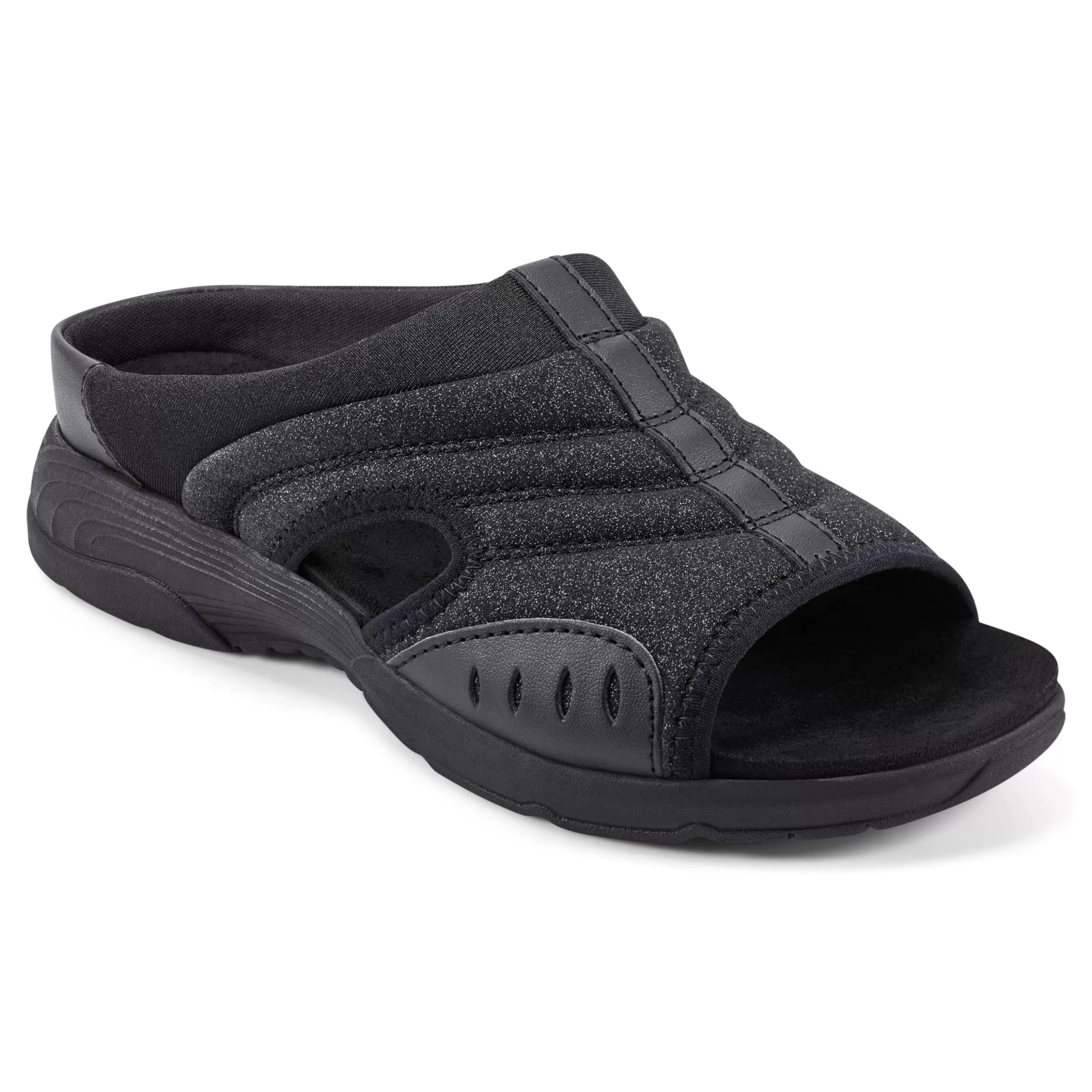 Traciee | Casual-Easy Spirit Traciee Slip On Sandals Black Glitter