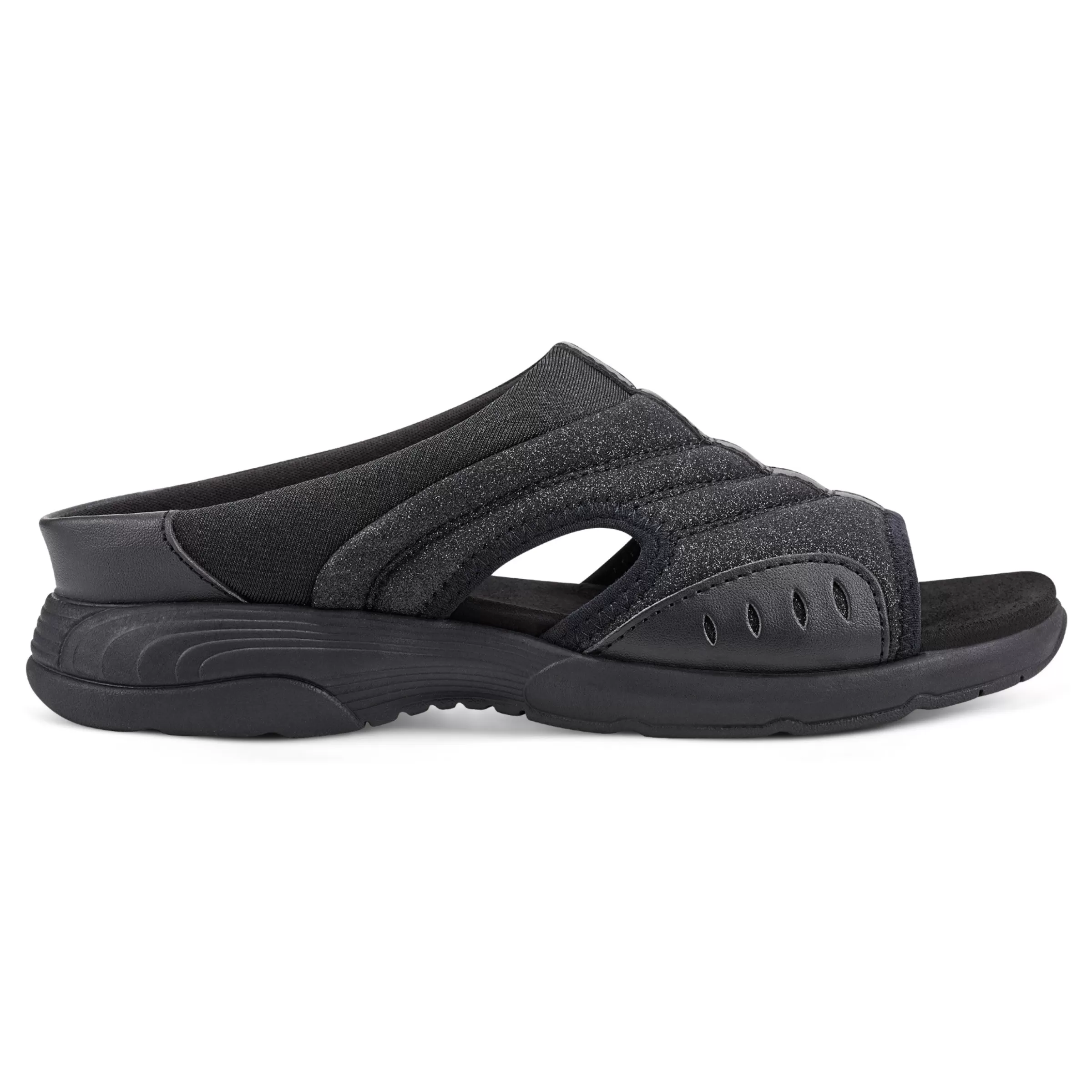 Traciee | Casual-Easy Spirit Traciee Slip On Sandals Black Glitter