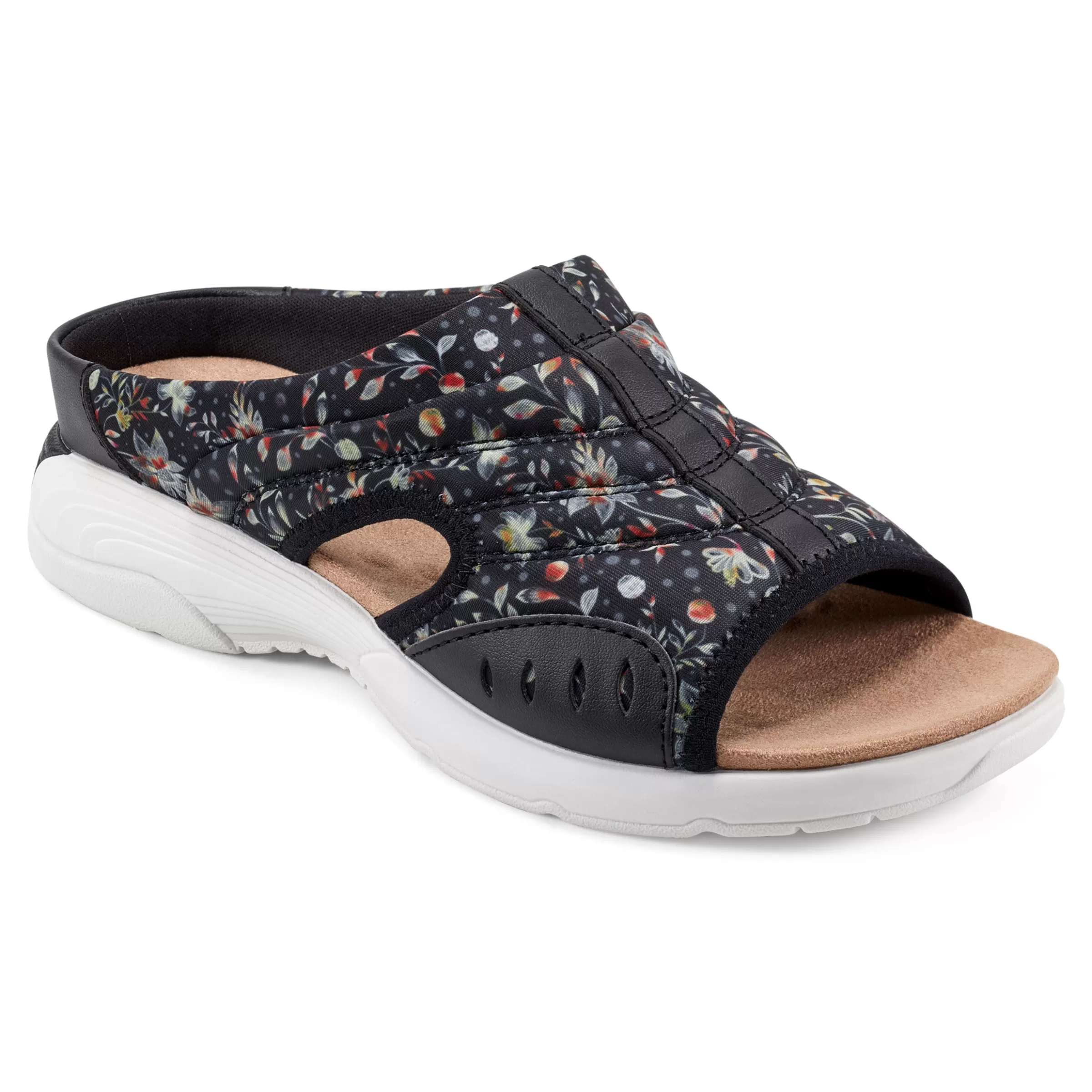 Traciee | Casual-Easy Spirit Traciee Slip On Sandals Black Prairie Floral