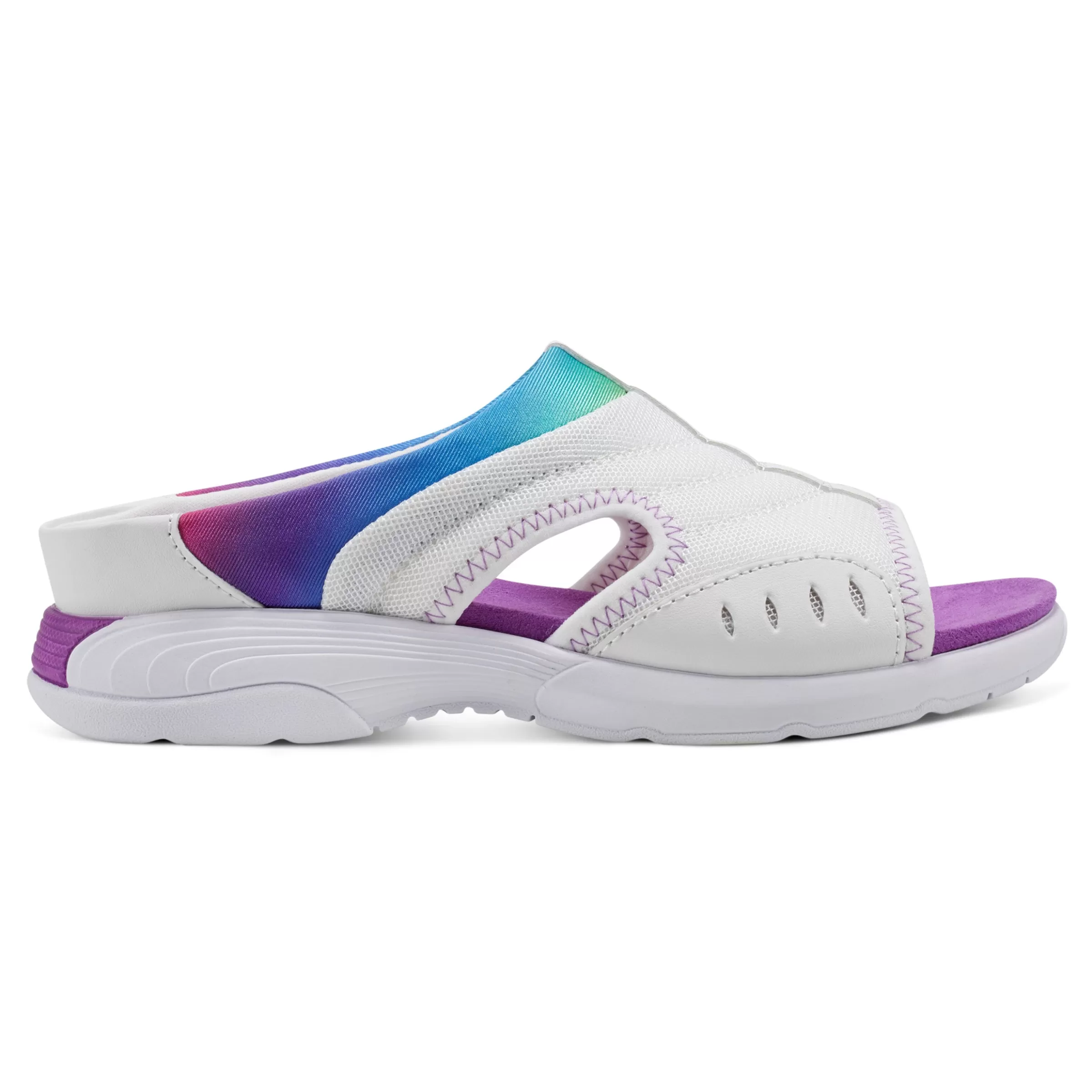 Traciee | Casual-Easy Spirit Traciee Slip On Sandals White/Rainbow