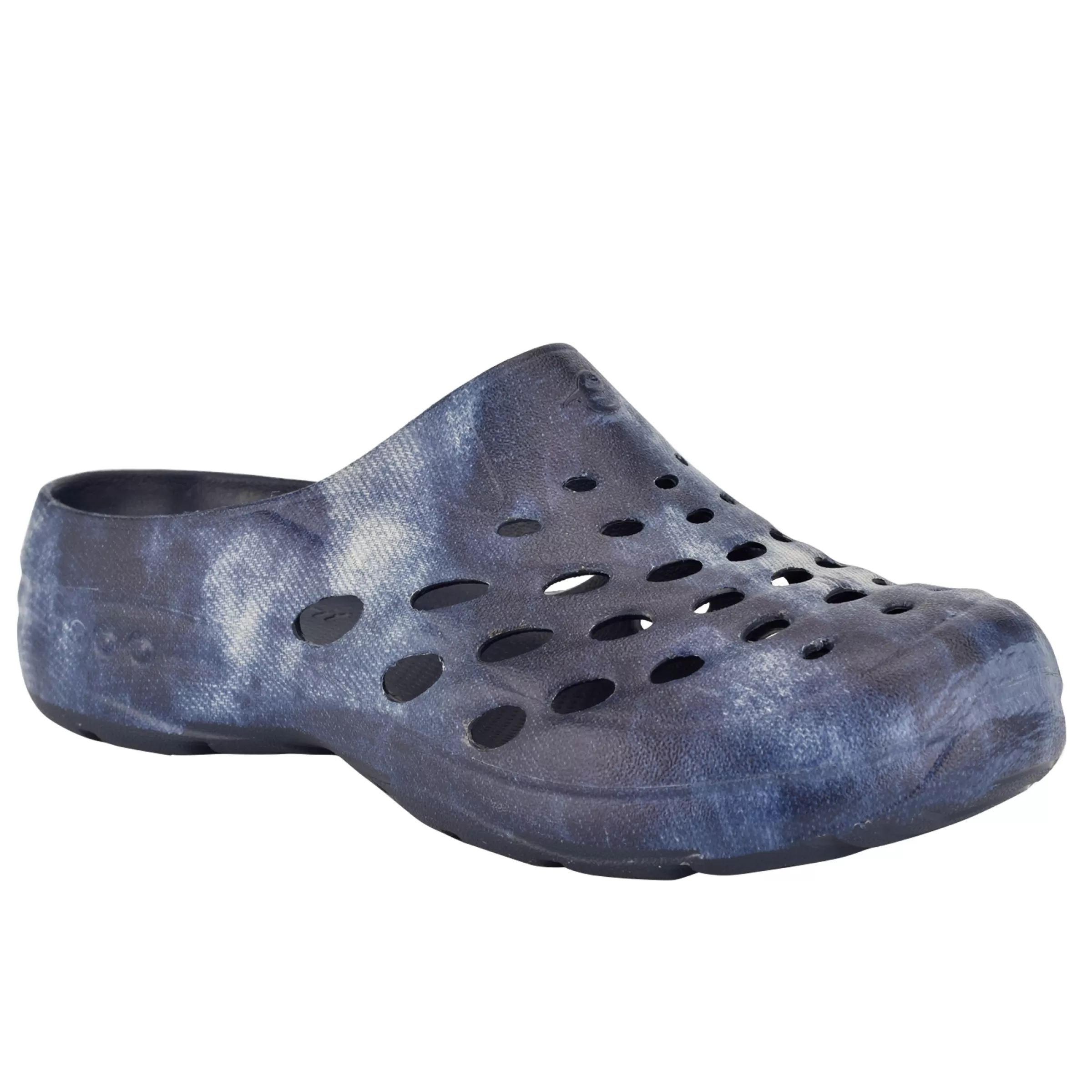 Traveltime Family | Traveltime Clogs-Easy Spirit Travelclog Slip On Mules Denim Tie Dye Print