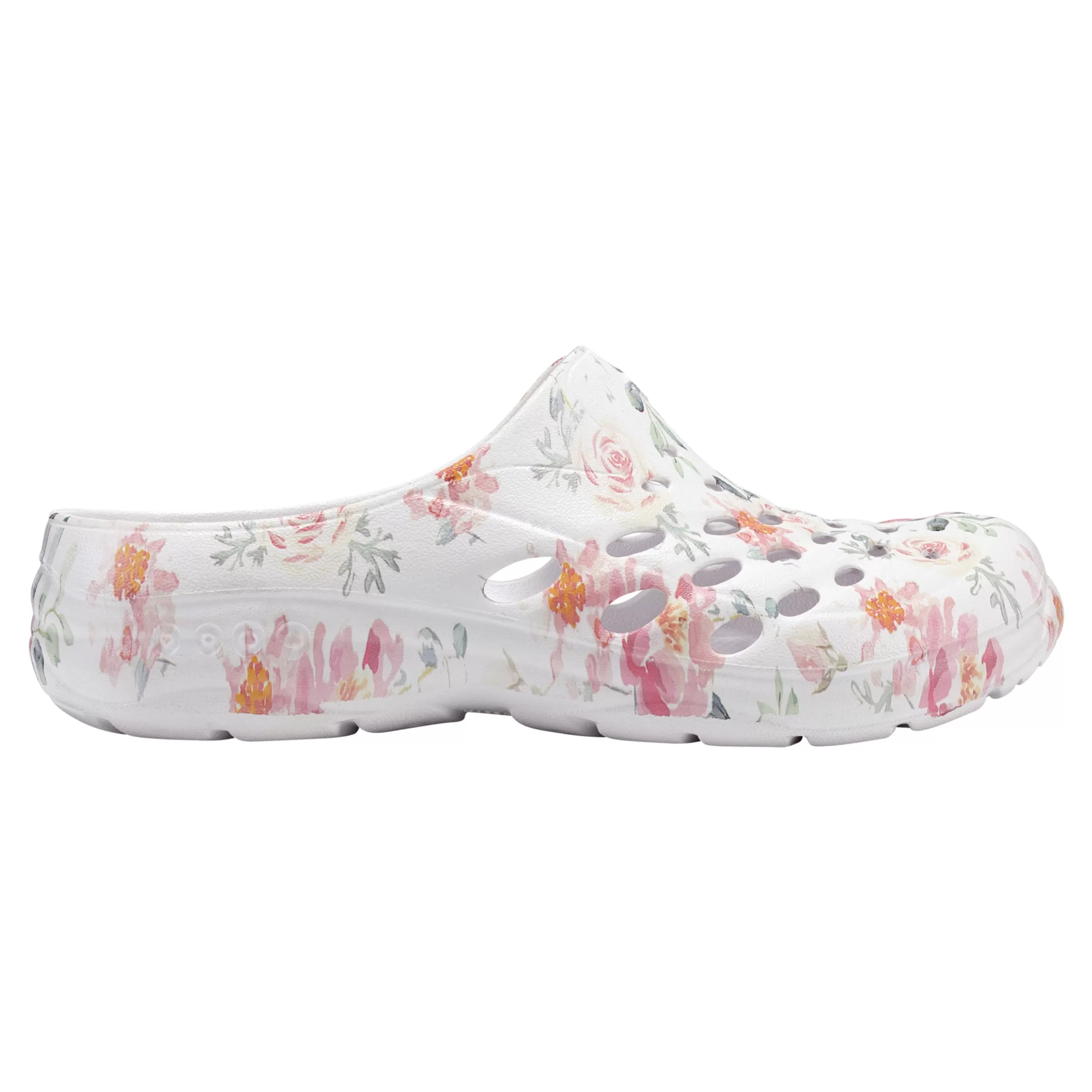 Traveltime Family | Traveltime Clogs-Easy Spirit Travelclog Slip On Mules White Floral