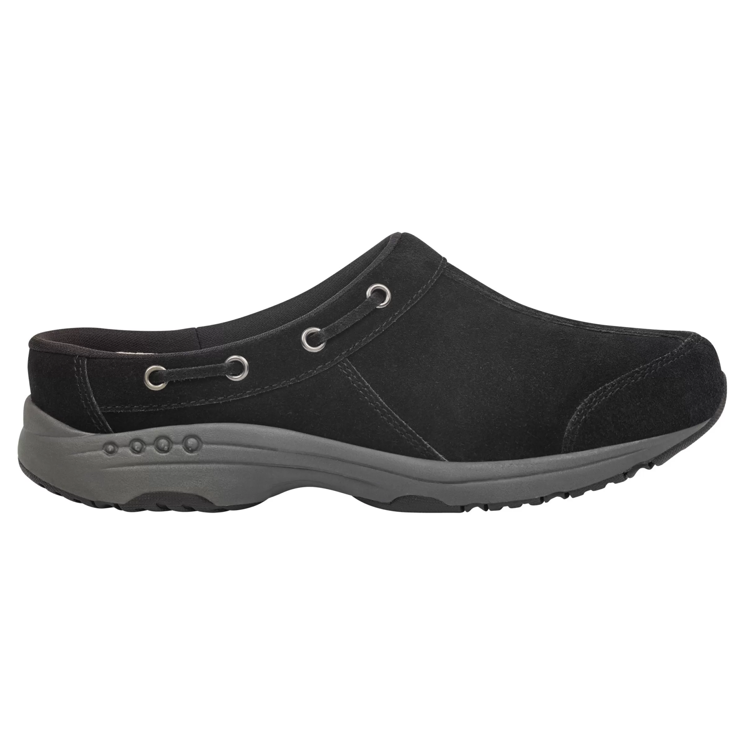 Traveltime Family | Traveltime Clogs-Easy Spirit Travelport Clogs Black Suede