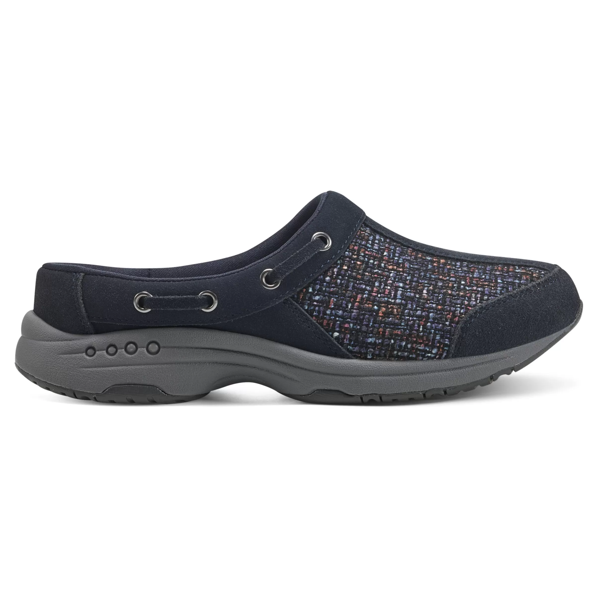 Traveltime Family | Traveltime Clogs-Easy Spirit Travelport Clogs Dark Navy Boucle