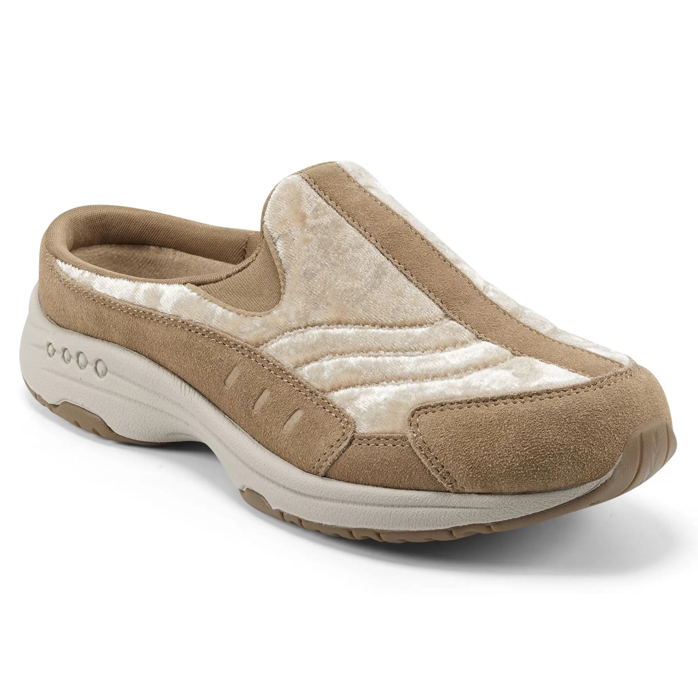 Traveltime Family | Traveltime Clogs-Easy Spirit Traveltime Clogs Natural Velvet