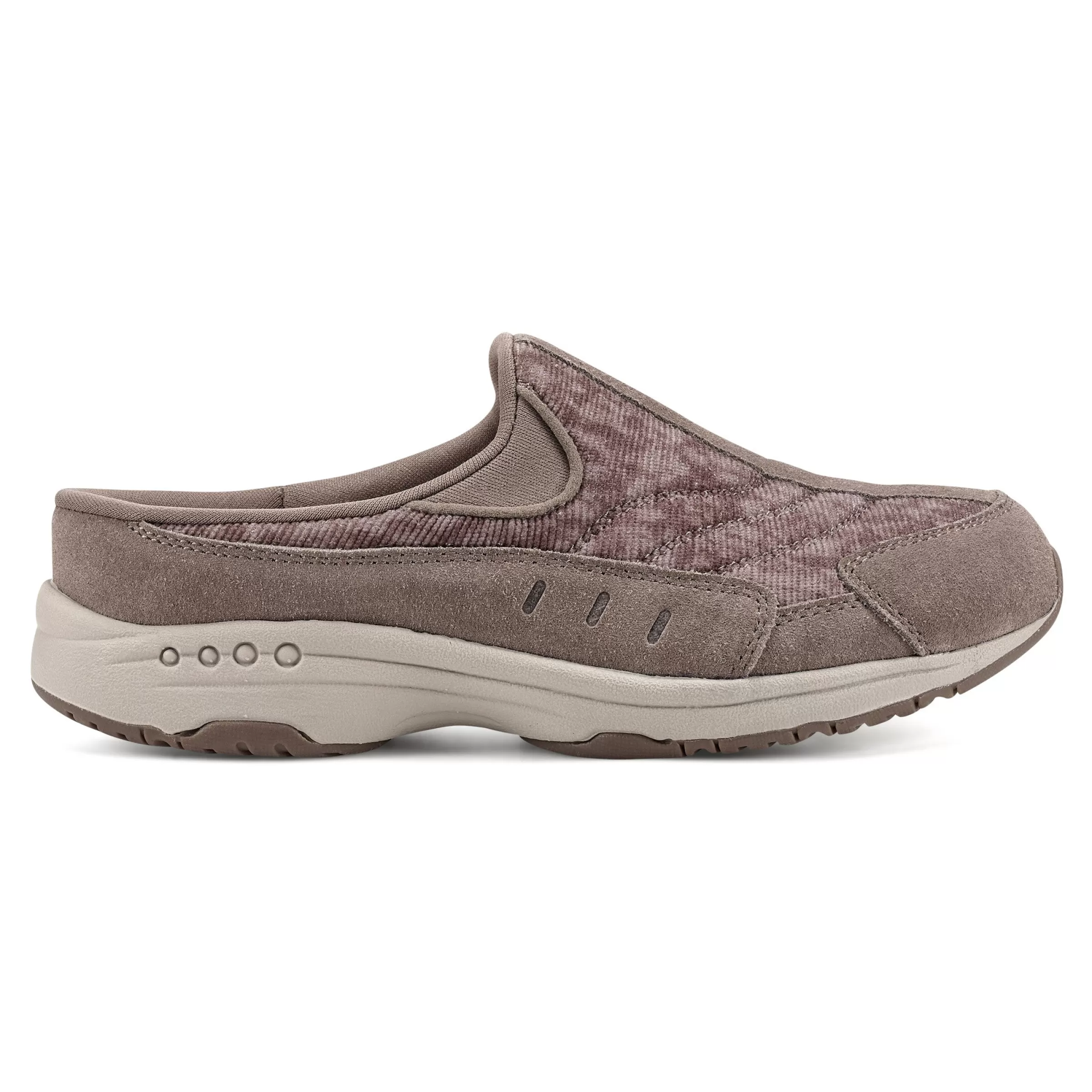 Traveltime Family | Traveltime Clogs-Easy Spirit Traveltime Clogs Taupe Velvet/Corduroy