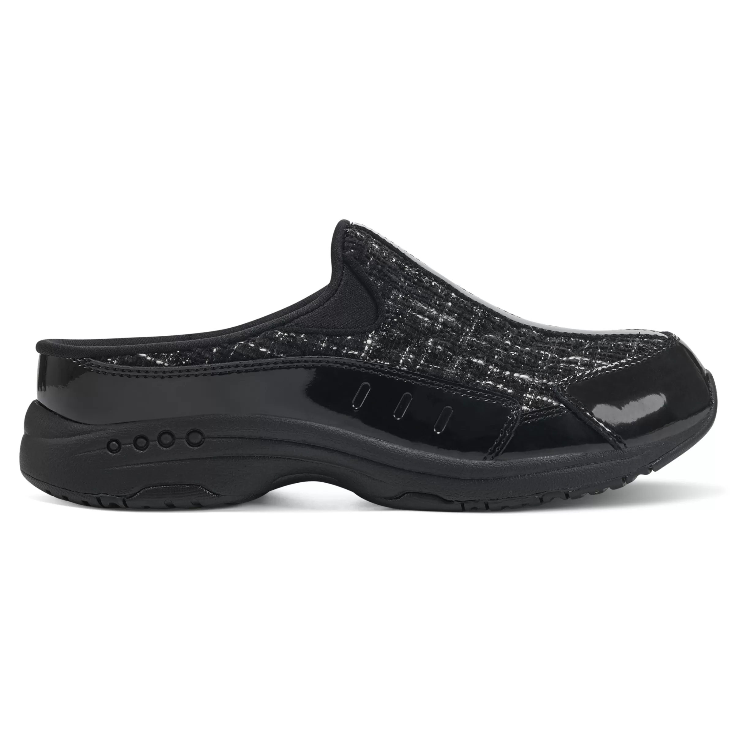 Traveltime Family | Traveltime Clogs-Easy Spirit Traveltime Clogs Black Tweed Multi