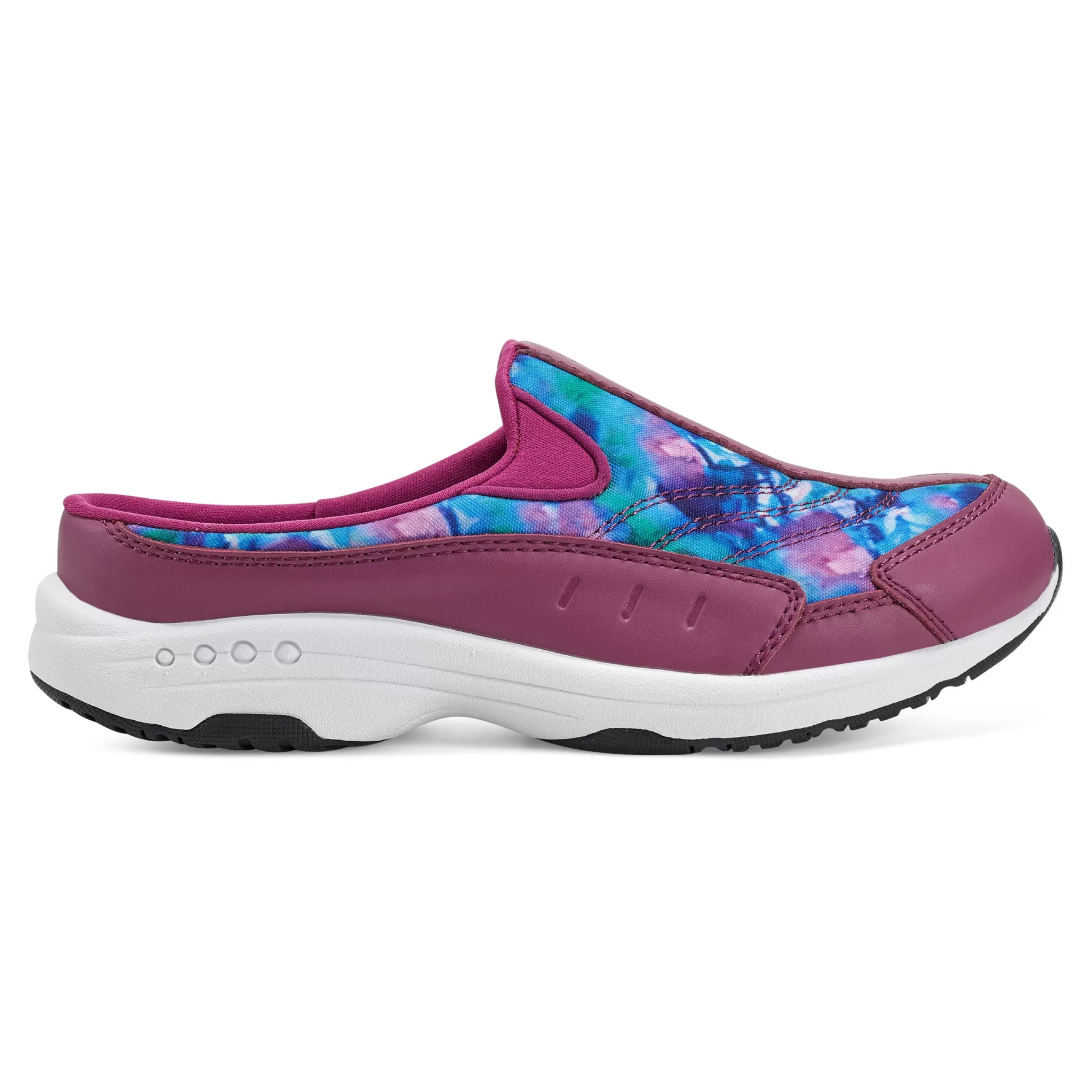 Traveltime Family | Traveltime Clogs-Easy Spirit Traveltime Clogs Fuchsia/Blue Tie Dye