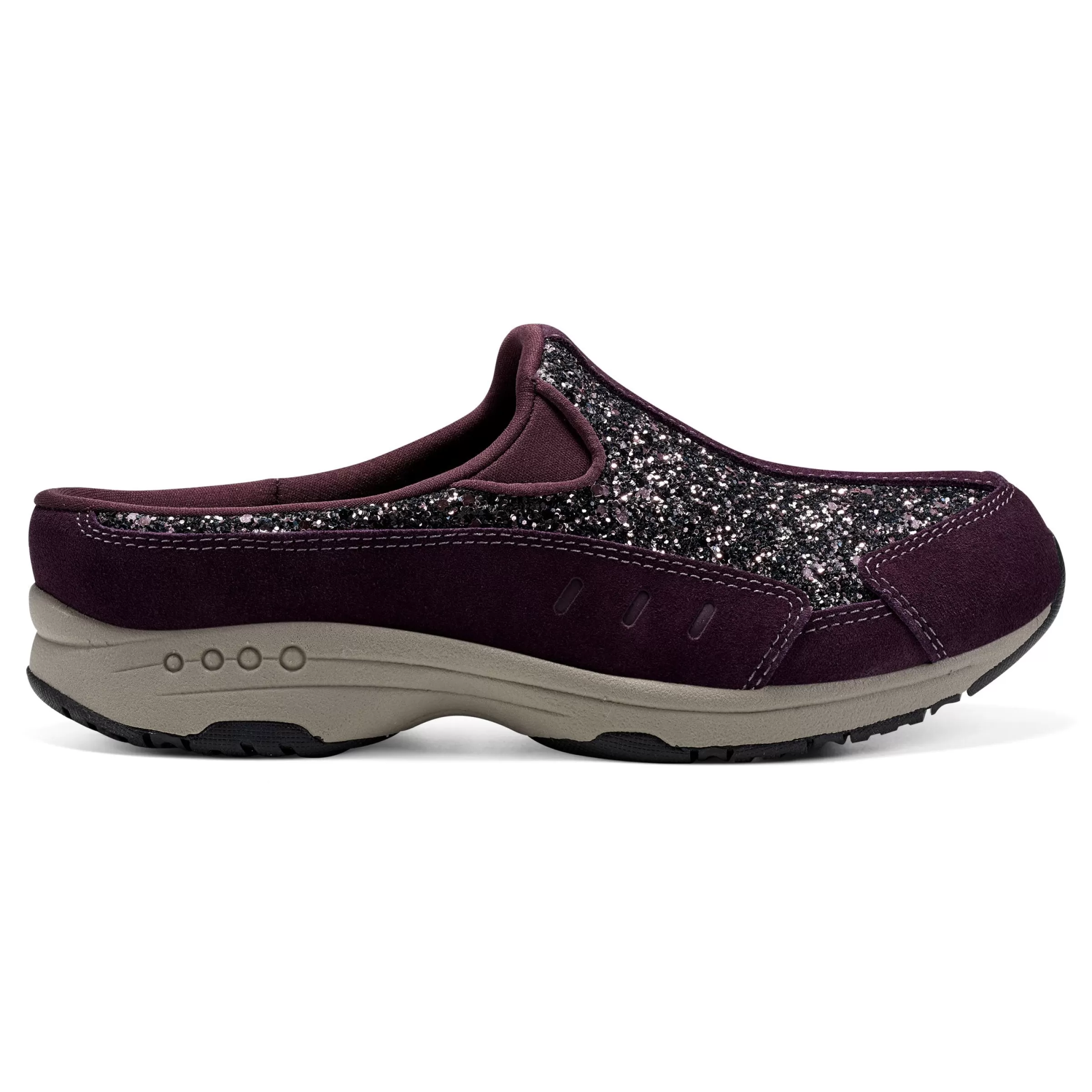 Traveltime Family | Traveltime Clogs-Easy Spirit Traveltime Clogs Red Wine Glitter