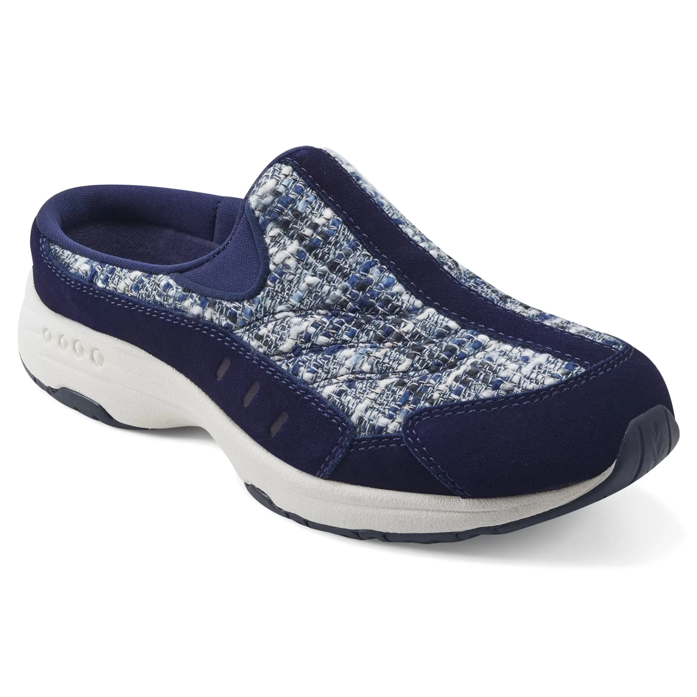 Traveltime Family | Traveltime Clogs-Easy Spirit Traveltime Clogs Blue Tweed Multi