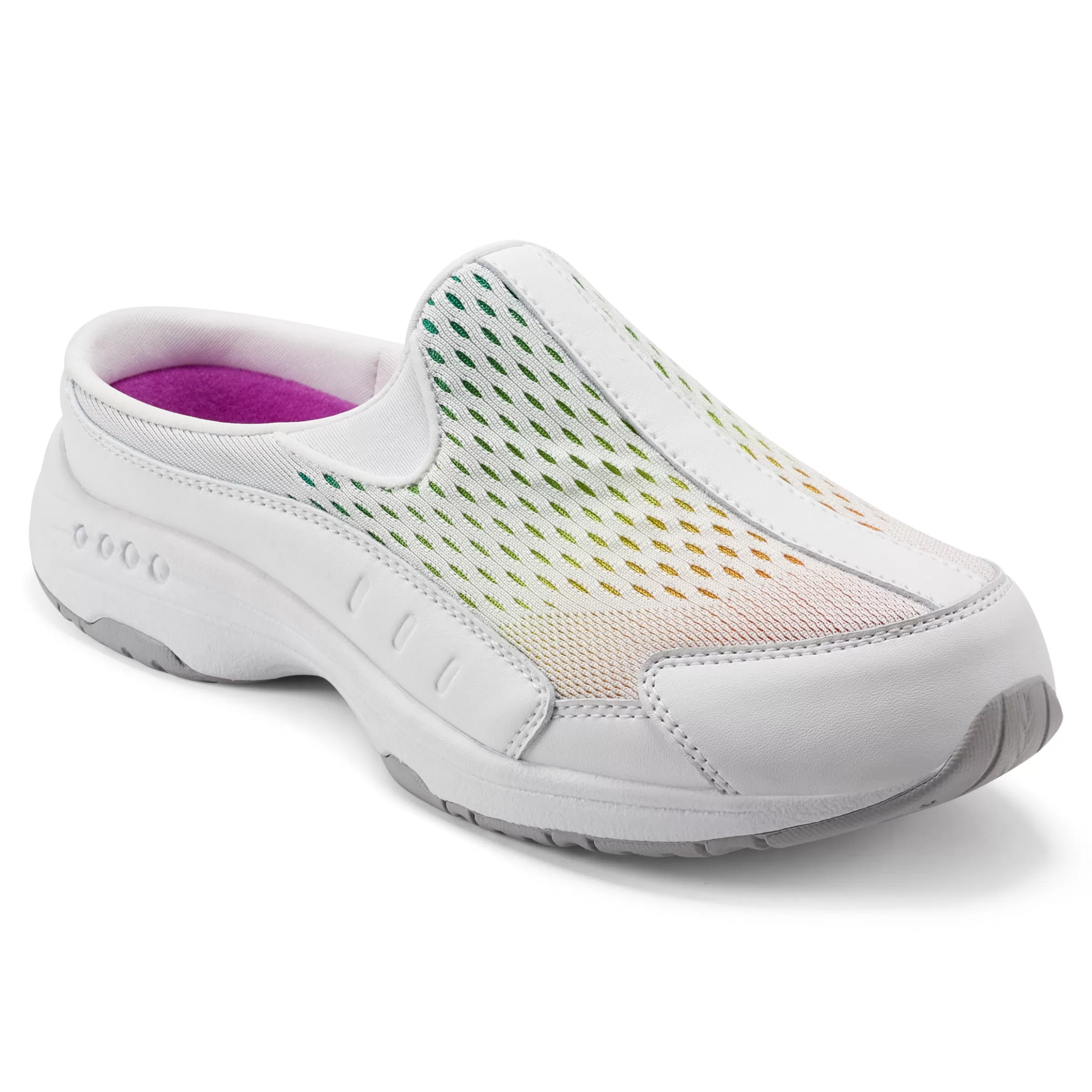 Traveltime Family | Traveltime Clogs-Easy Spirit Traveltime Clogs White/Rainbow