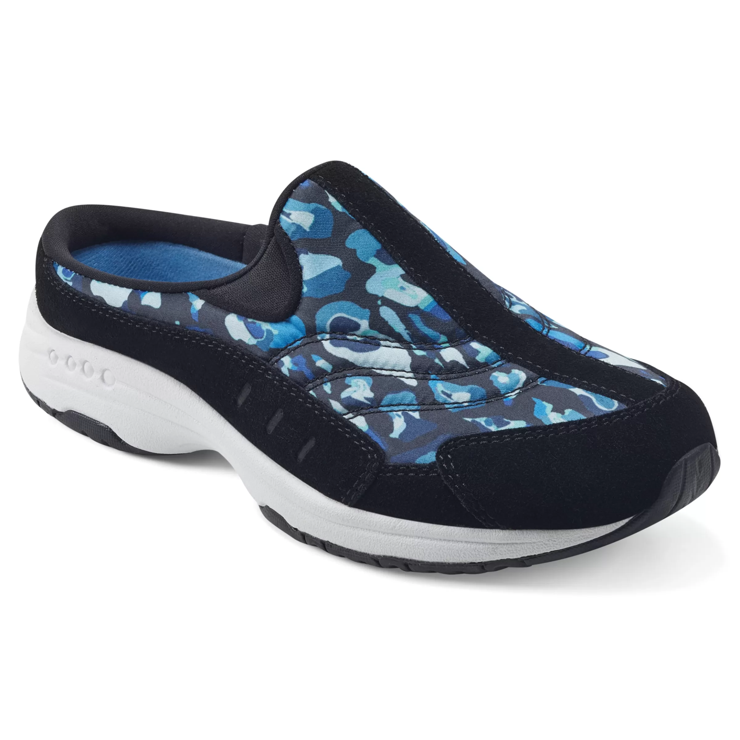 Traveltime Family | Traveltime Clogs-Easy Spirit Traveltime Clogs Black Blue Multi Print