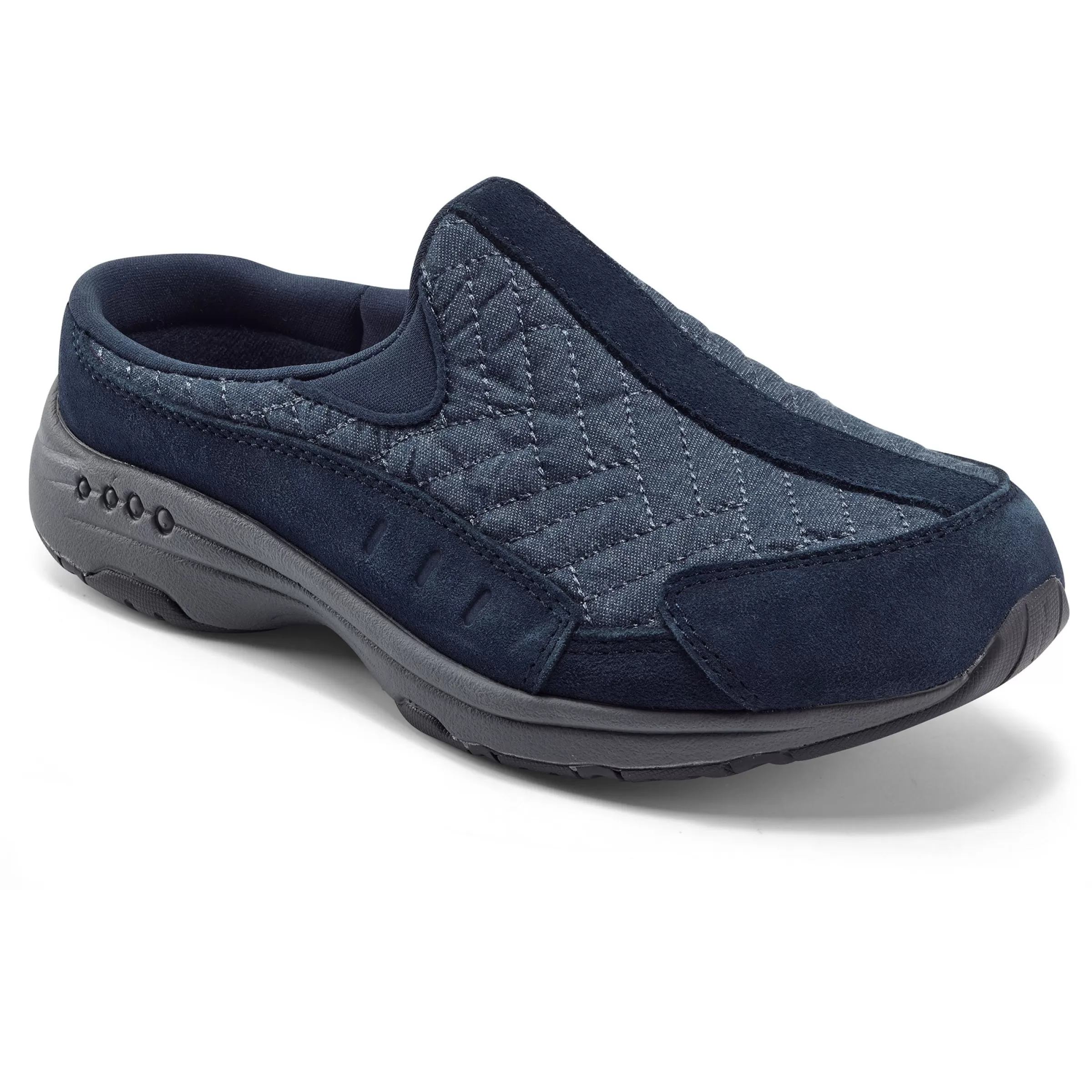 Traveltime Family | Traveltime Clogs-Easy Spirit Traveltime Clogs Navy Quilted