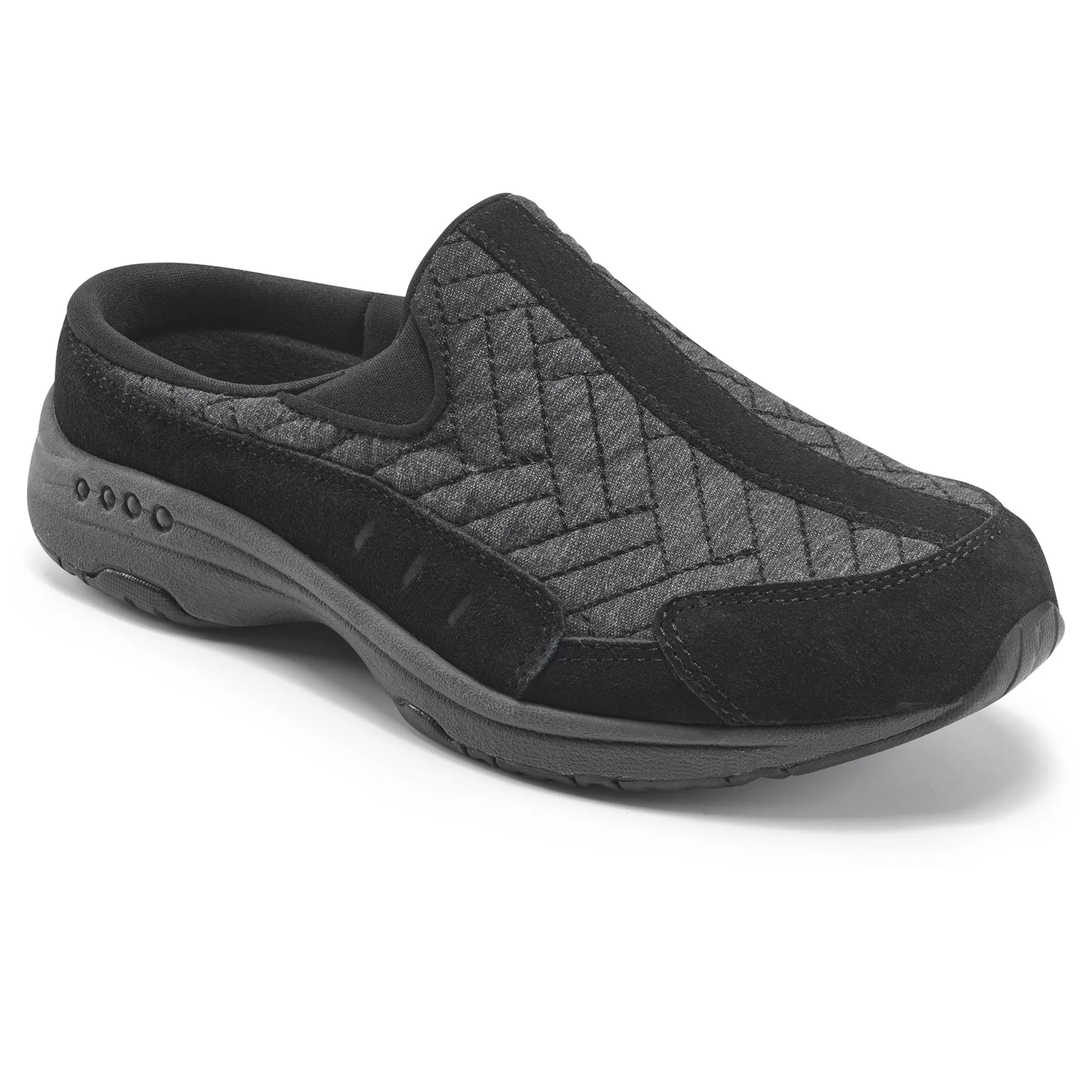 Traveltime Family | Traveltime Clogs-Easy Spirit Traveltime Clogs Black Quilted