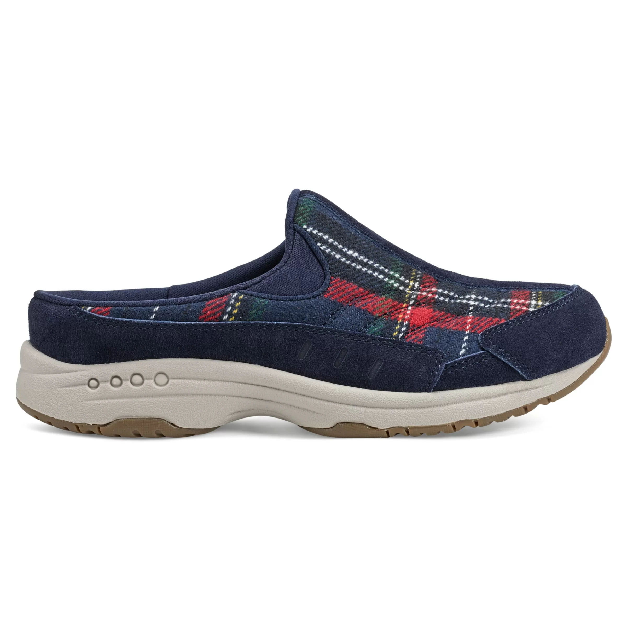 Traveltime Family | Traveltime Clogs-Easy Spirit Traveltime Clogs Navy Plaid