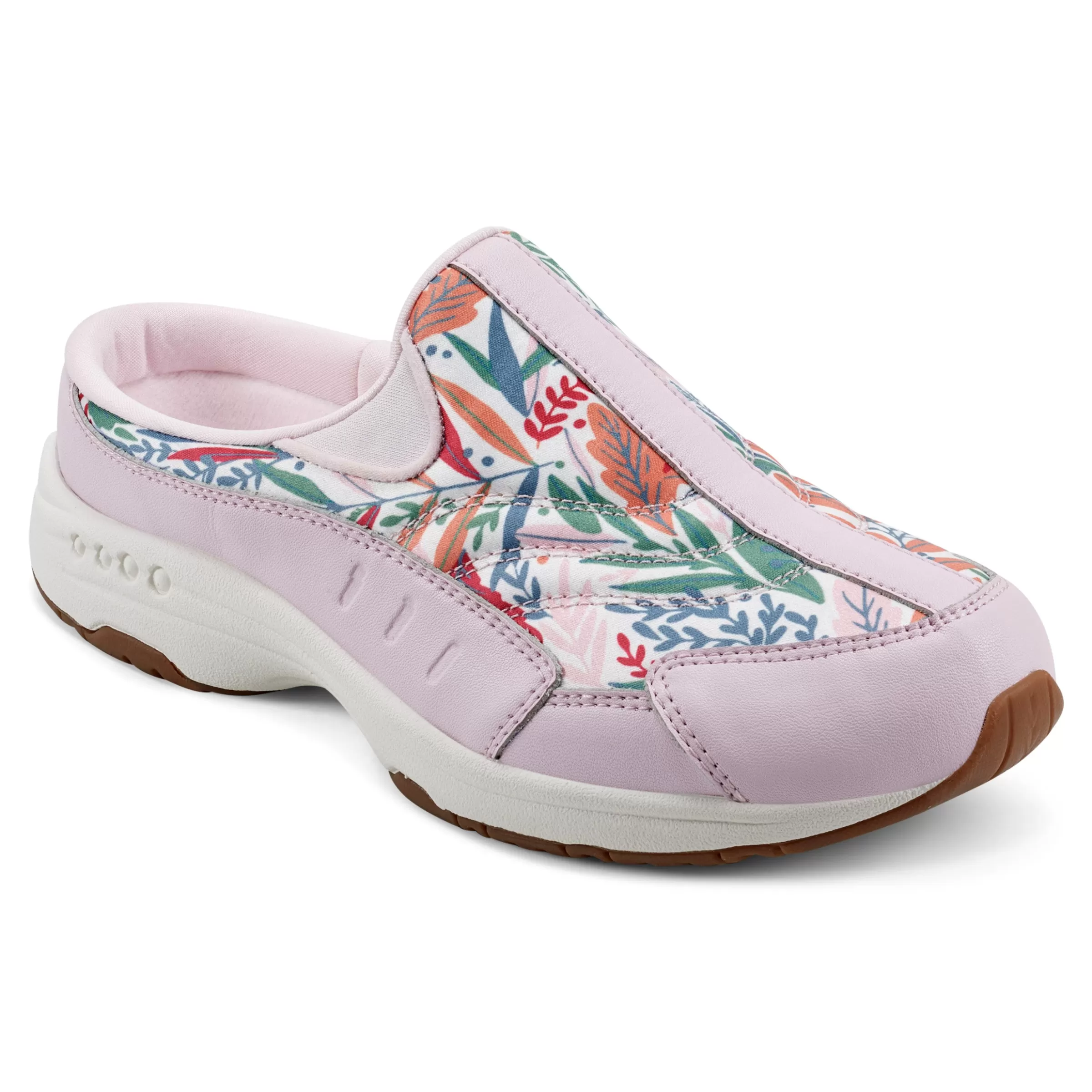 Traveltime Family | Traveltime Clogs-Easy Spirit Traveltime Clogs Pink Tropical Print