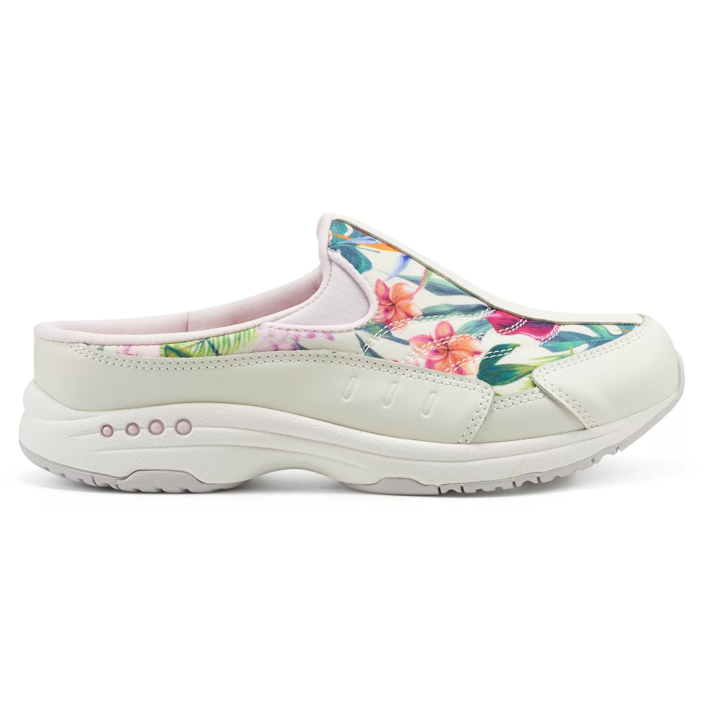 Traveltime Family | Traveltime Clogs-Easy Spirit Traveltime Clogs Ivory Palm Print