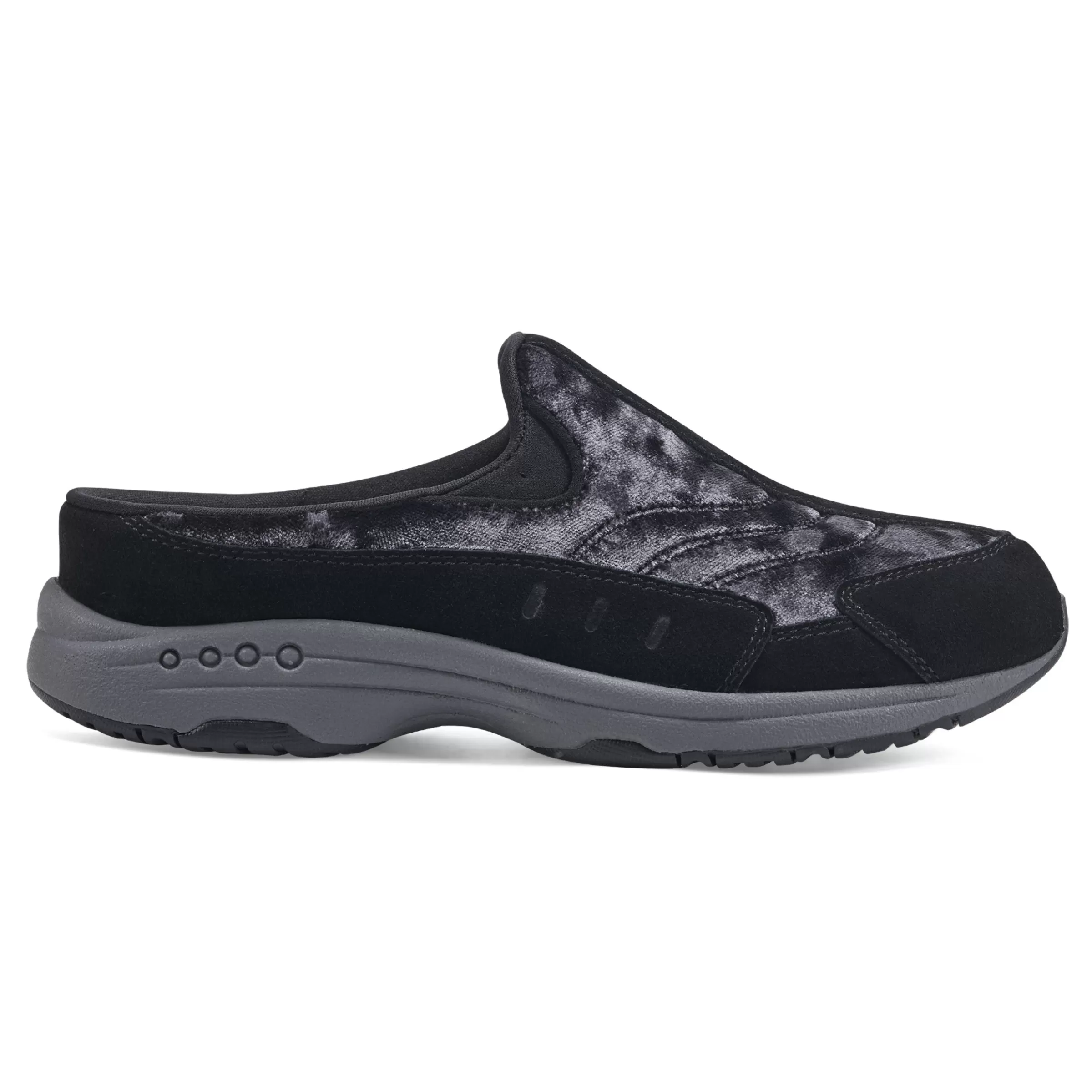 Traveltime Family | Traveltime Clogs-Easy Spirit Traveltime Clogs Black Crushed Velvet