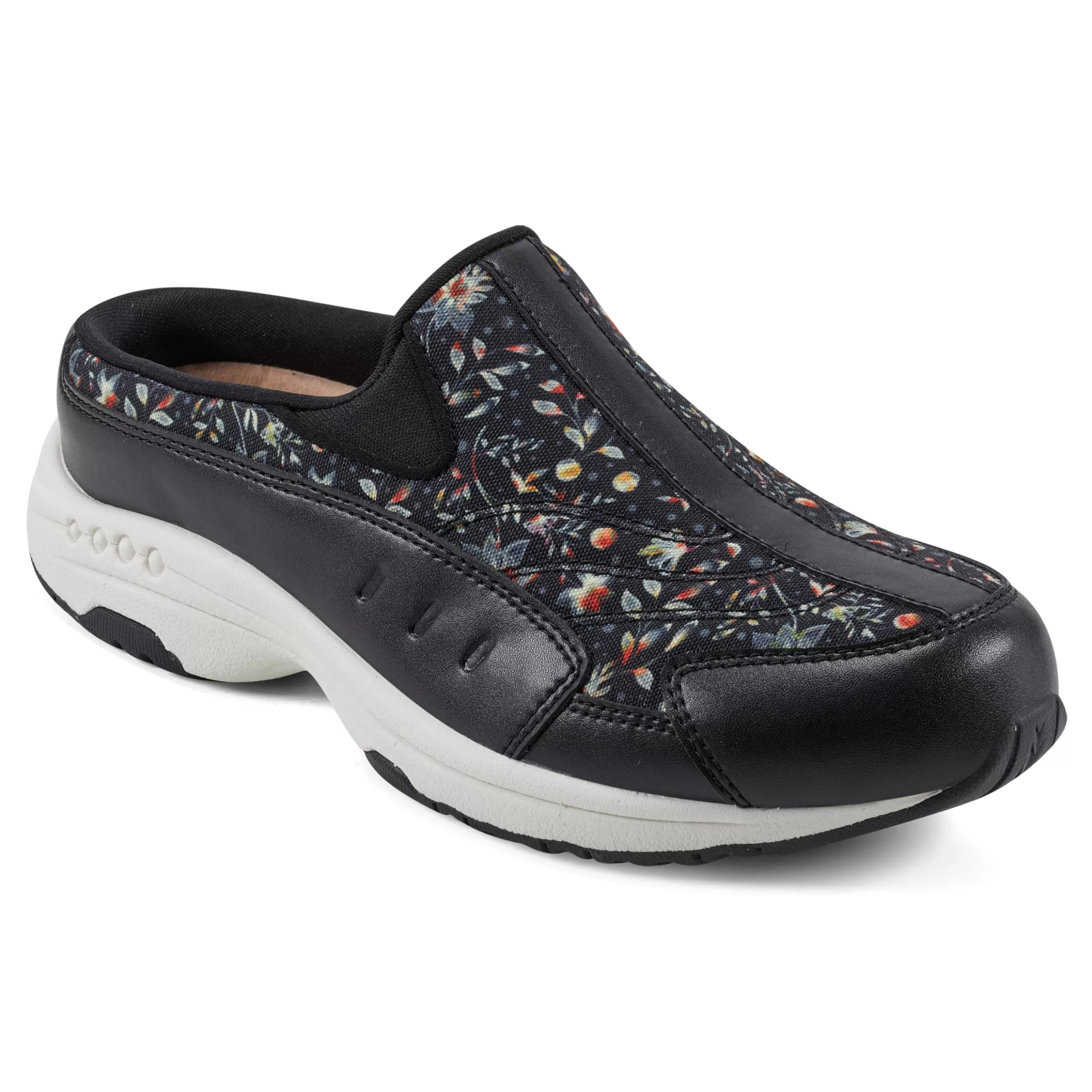 Traveltime Family | Traveltime Clogs-Easy Spirit Traveltime Clogs Black Prairie Floral