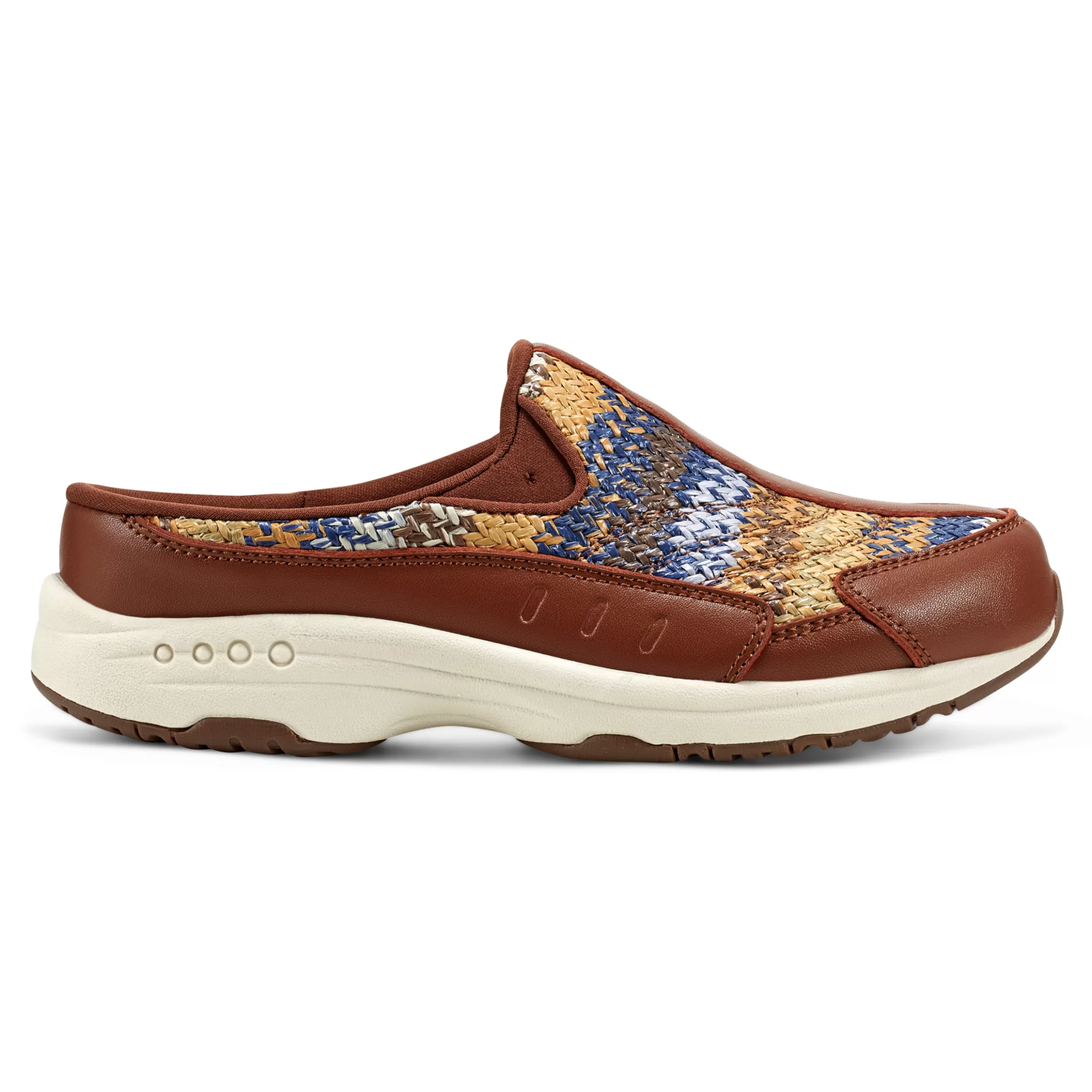 Traveltime Family | Traveltime Clogs-Easy Spirit Traveltime Clogs Brown Raffia Multi