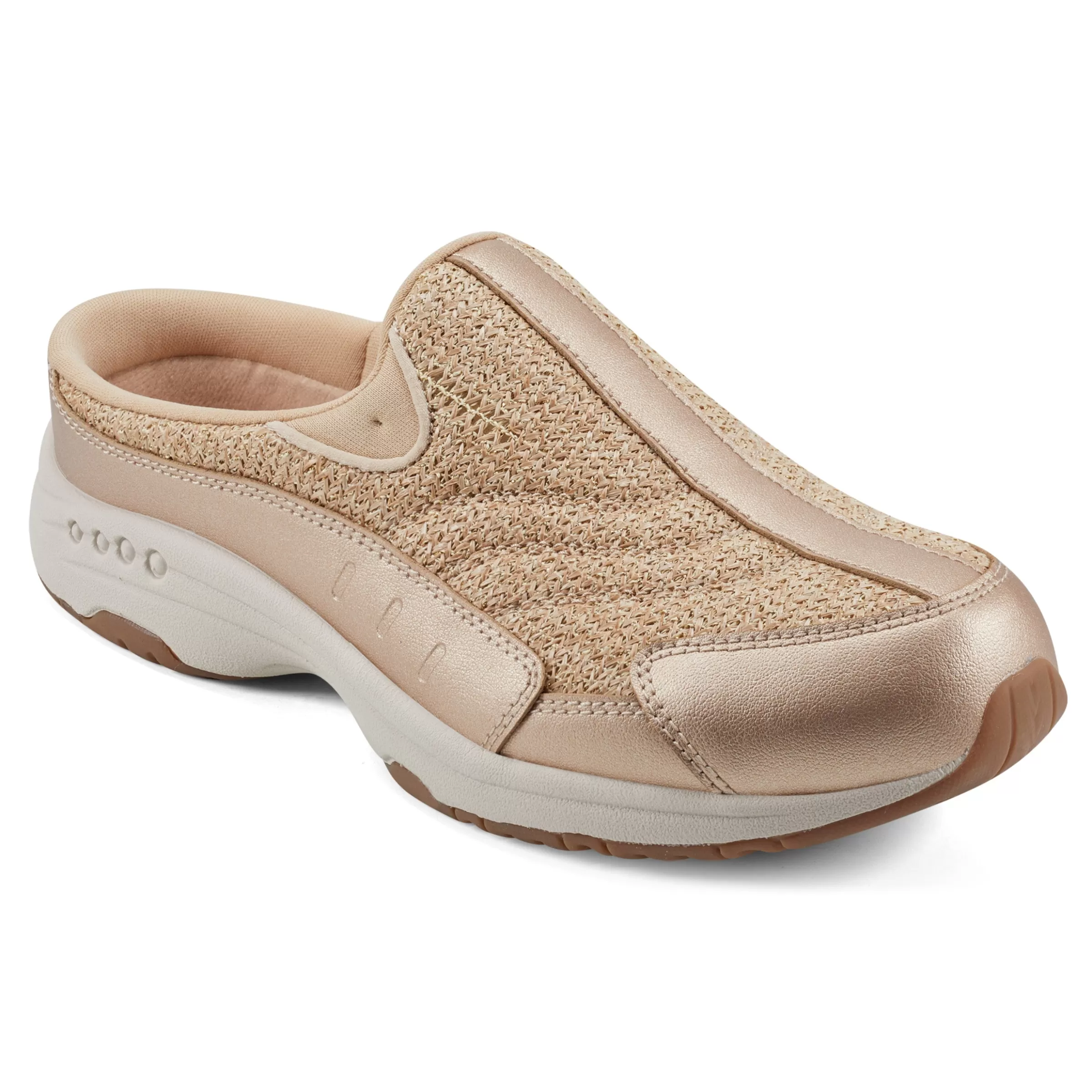 Traveltime Family | Traveltime Clogs-Easy Spirit Traveltime Clogs Gold Raffia