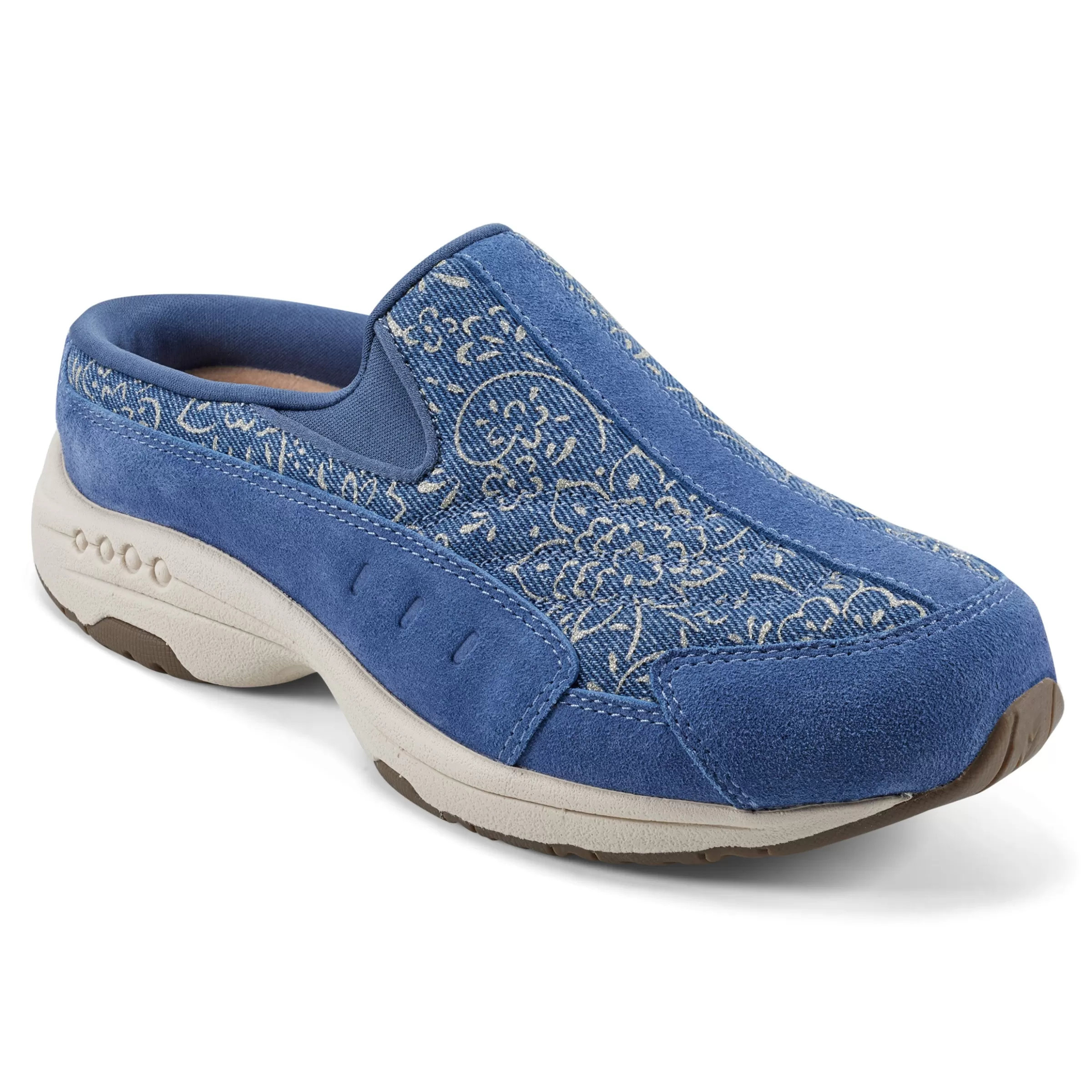 Traveltime Family | Traveltime Clogs-Easy Spirit Traveltime Clogs Denim/Gold