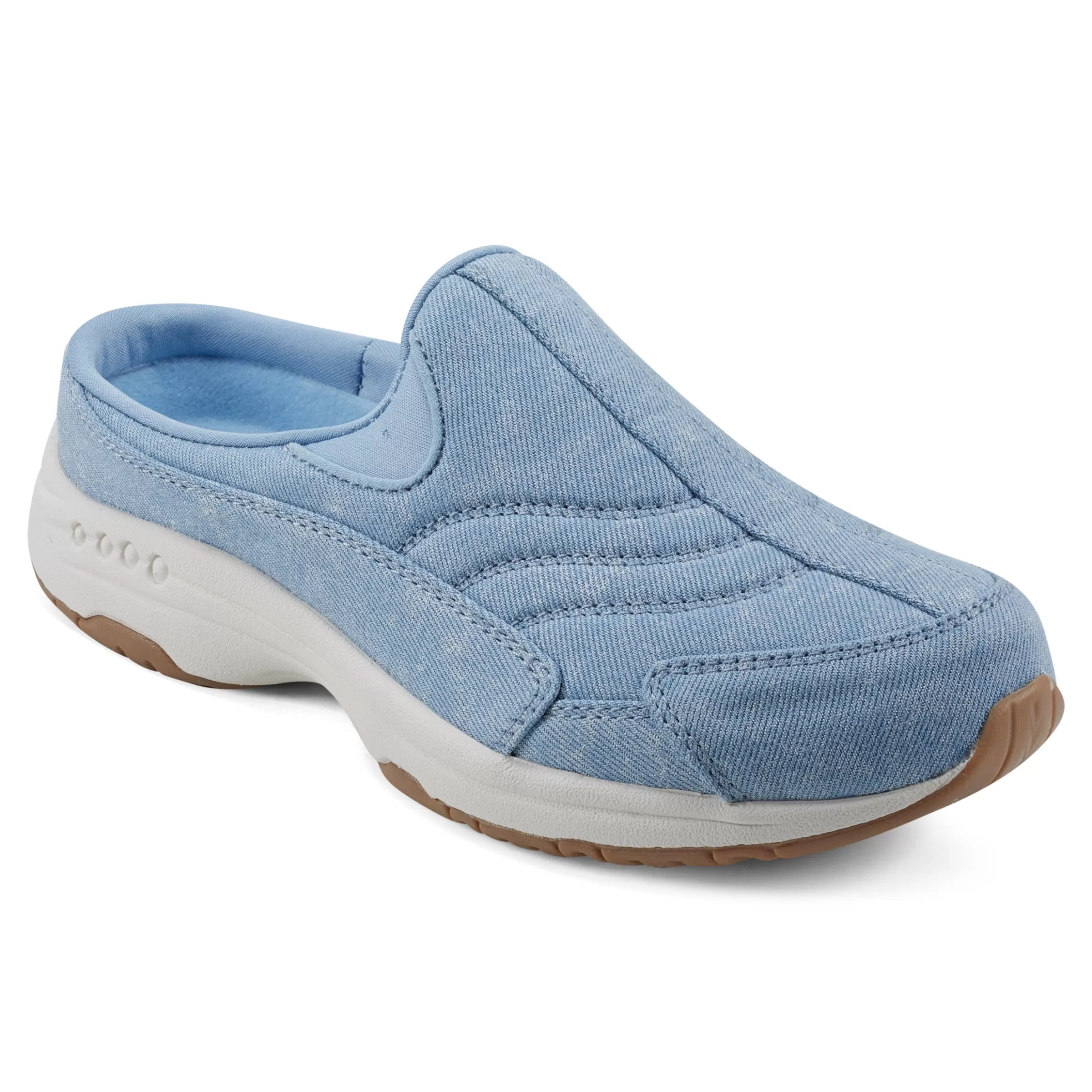 Traveltime Family | Traveltime Clogs-Easy Spirit Traveltime Clogs Light Blue Denim