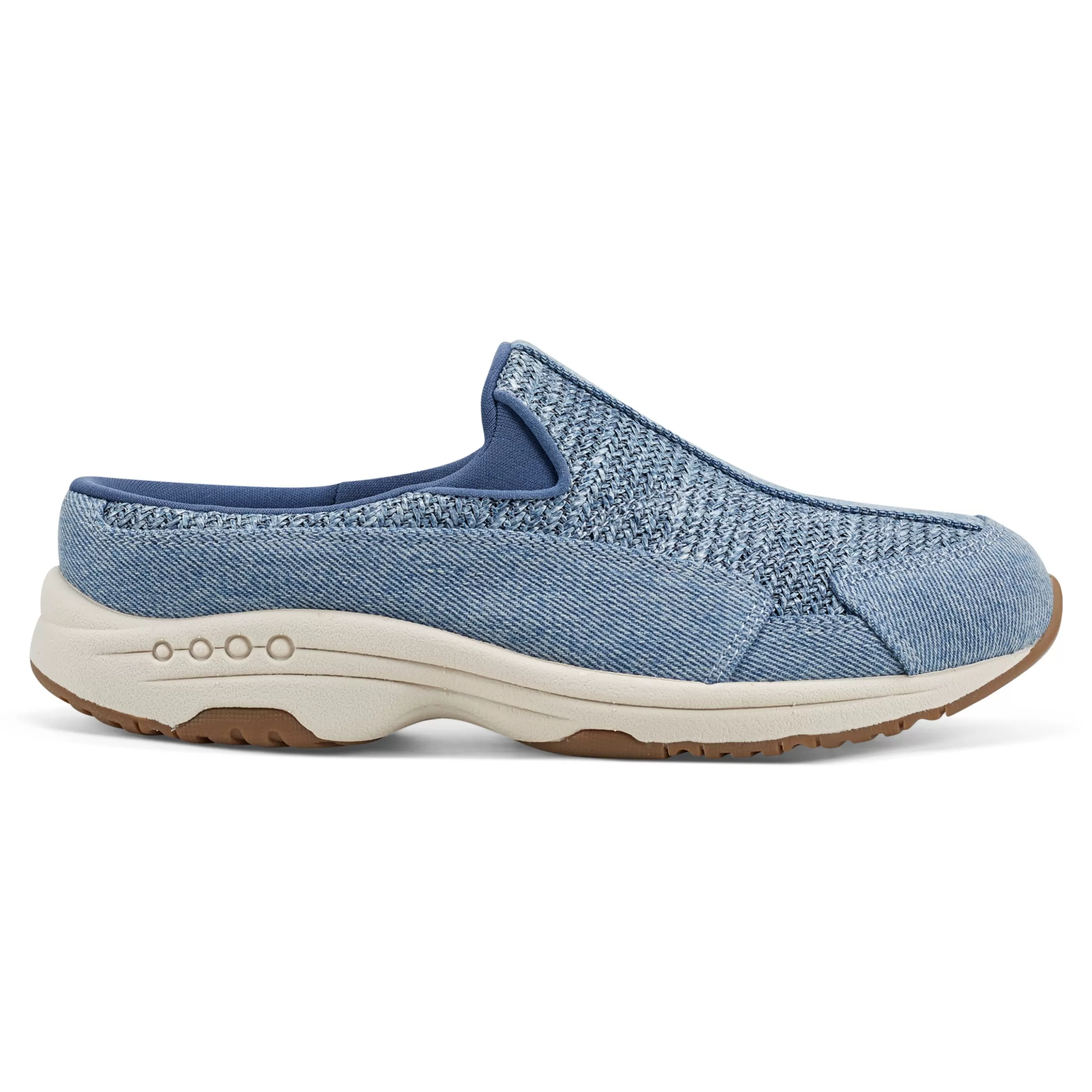 Traveltime Family | Traveltime Clogs-Easy Spirit Traveltime Clogs Denim Raffia