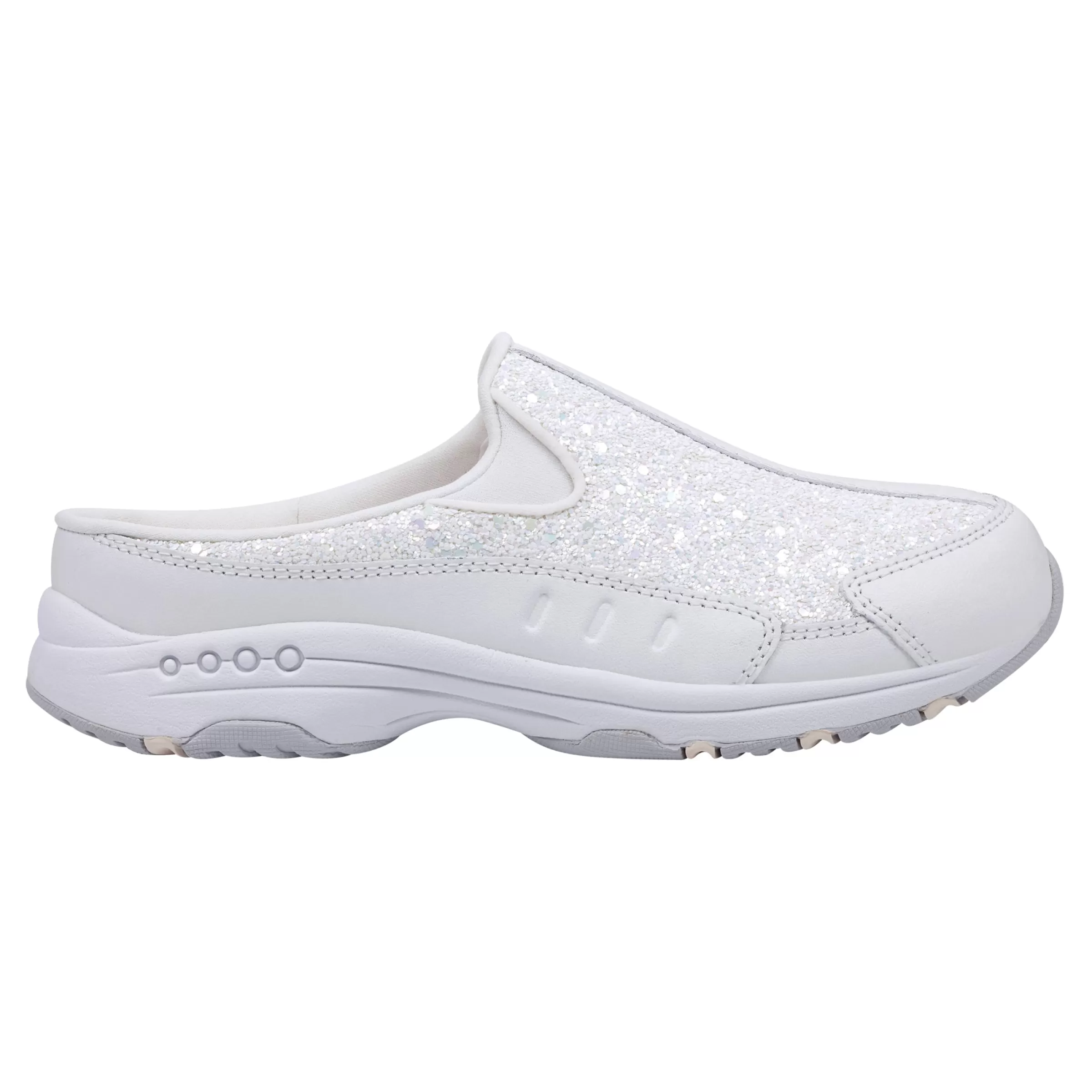 Traveltime Family | Traveltime Clogs-Easy Spirit Traveltime Clogs White Sparkle