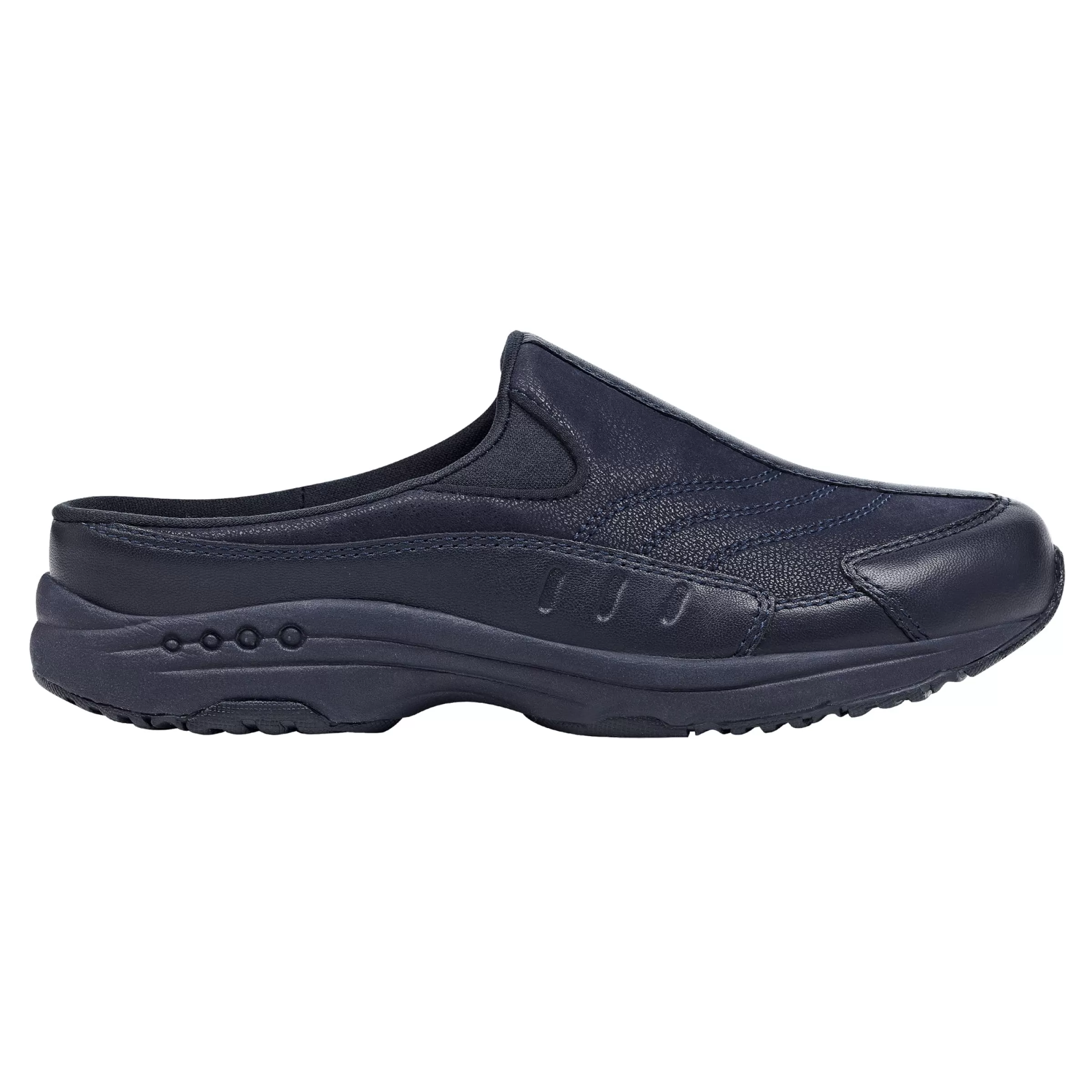 Traveltime Family | Traveltime Clogs-Easy Spirit Traveltime Leather Clogs Navy Leather