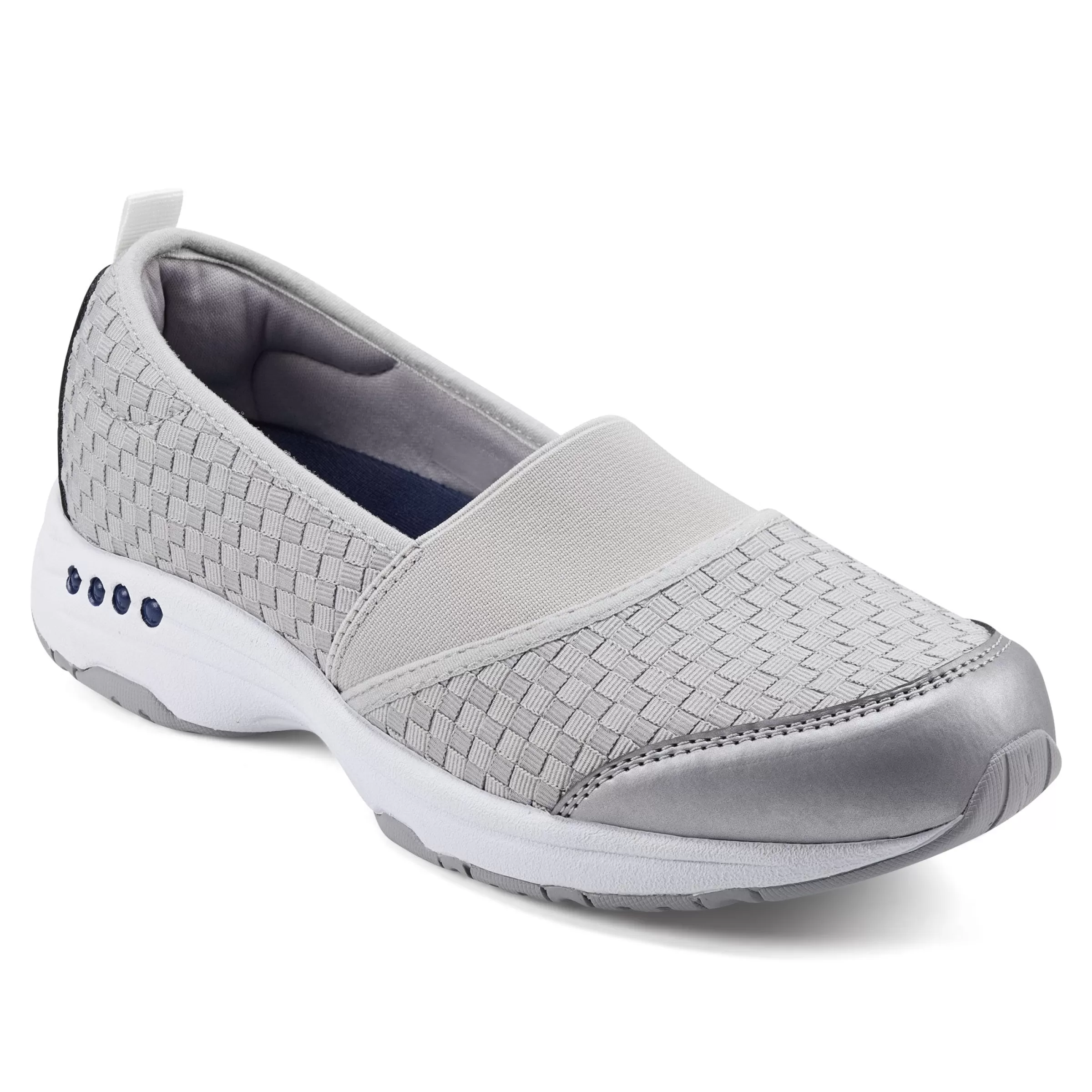 Traveltime Family | Slip Ons-Easy Spirit Twist Slip On Sneakers Grey Woven