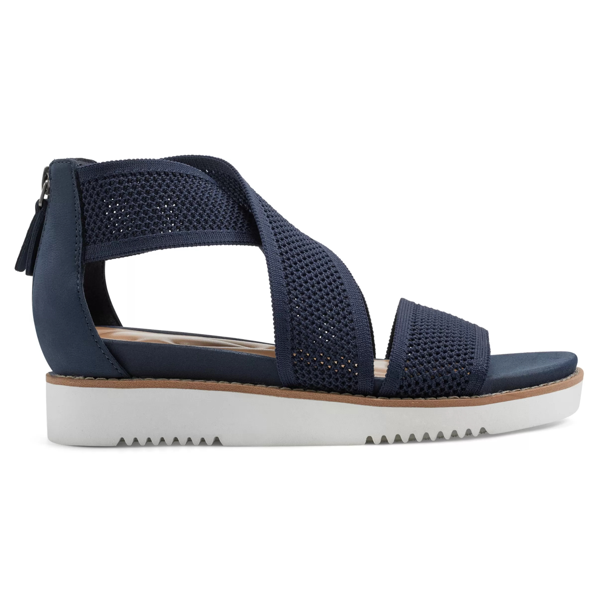 Casual | Flats-Easy Spirit Wander Flat Sandals Navy Knit