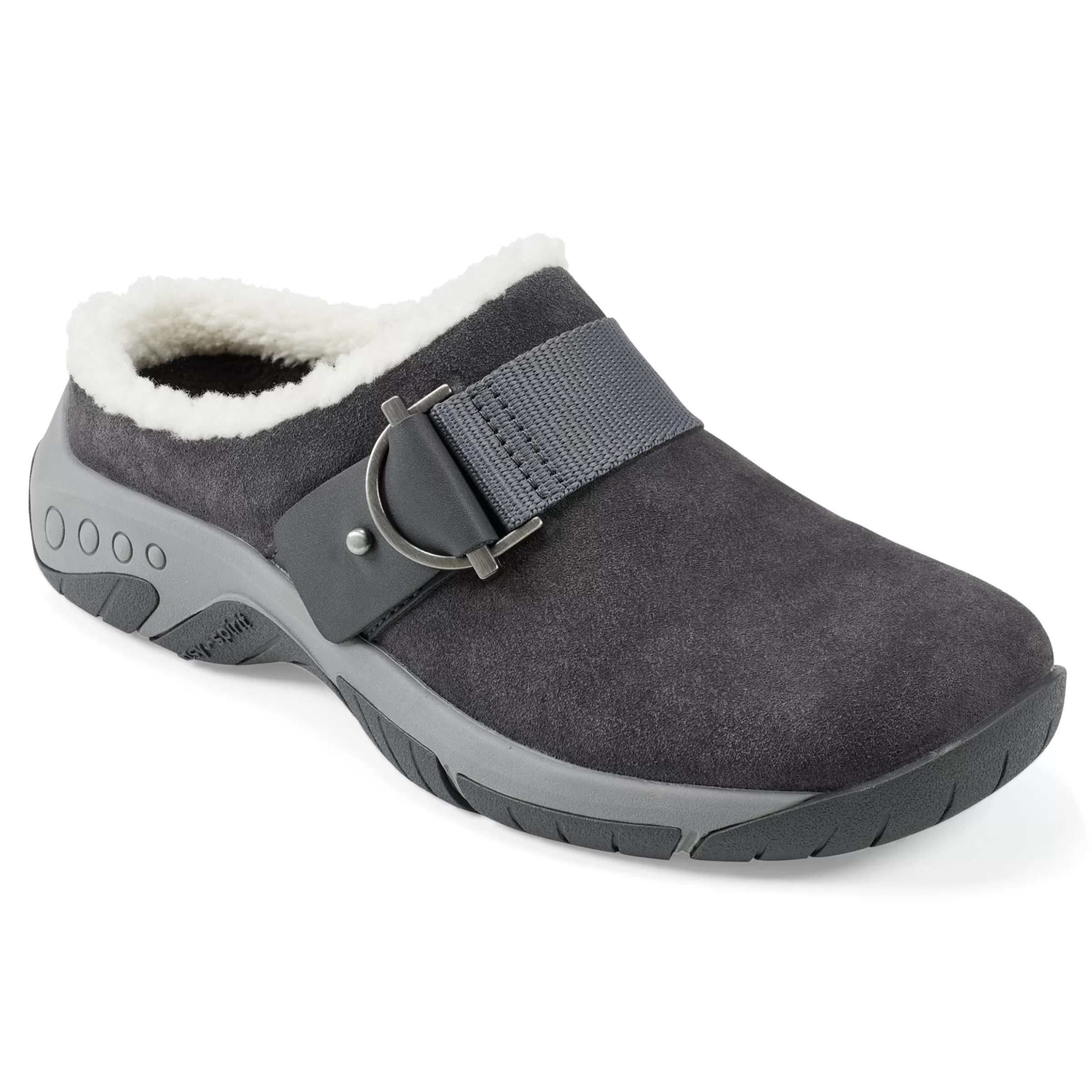 Mules | Mules-Easy Spirit Wend Slip-on Casual Clogs Medium Grey Suede