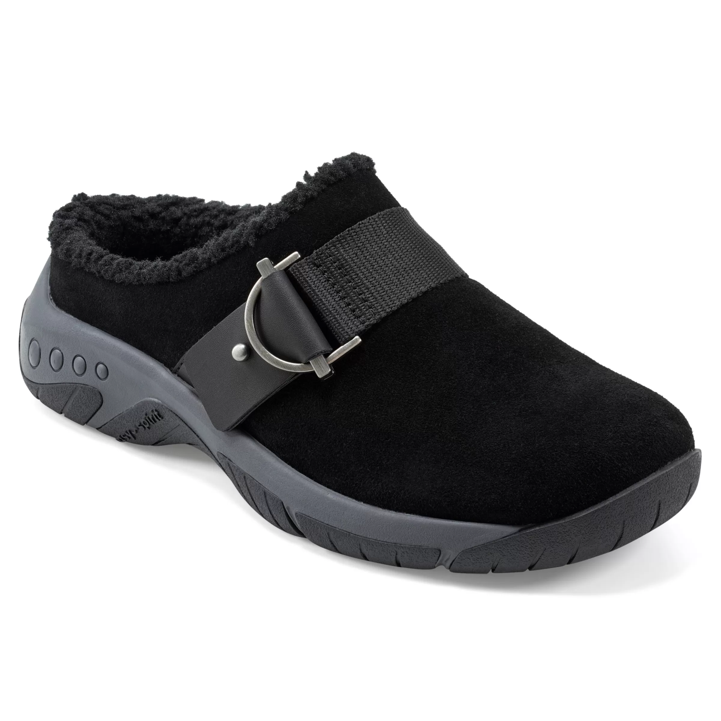 Mules | Mules-Easy Spirit Wend Slip-on Casual Clogs Black Suede